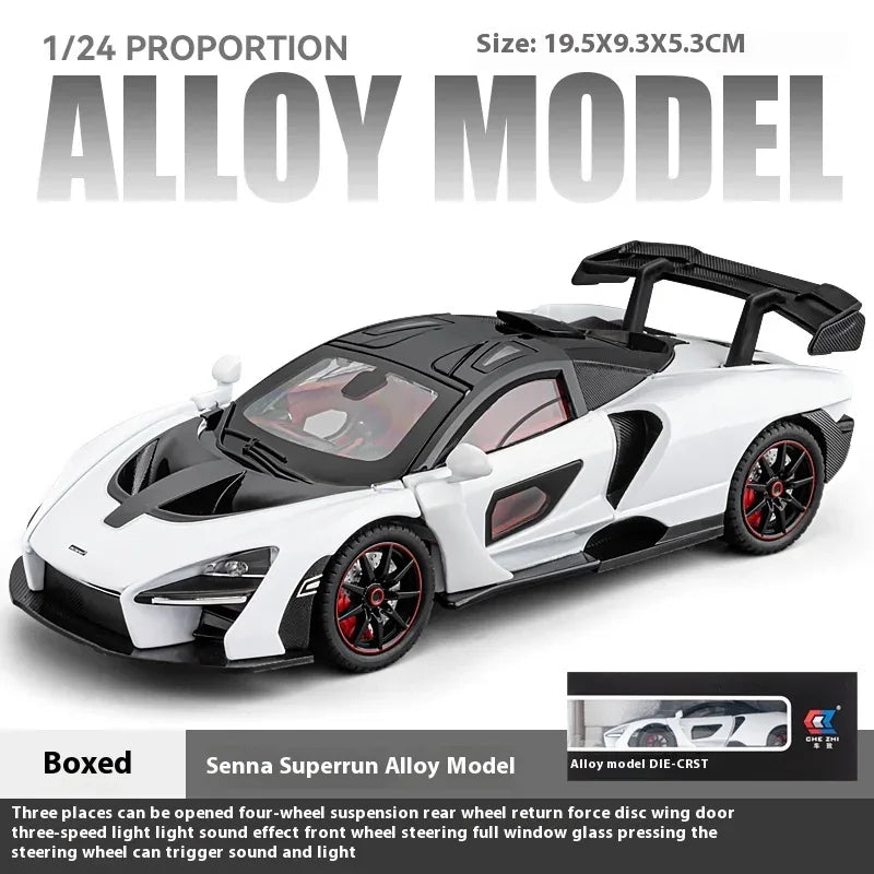 1 To 24 McLaren Senna Diecast Metal Car Model With Sound And Light - ToylandEU