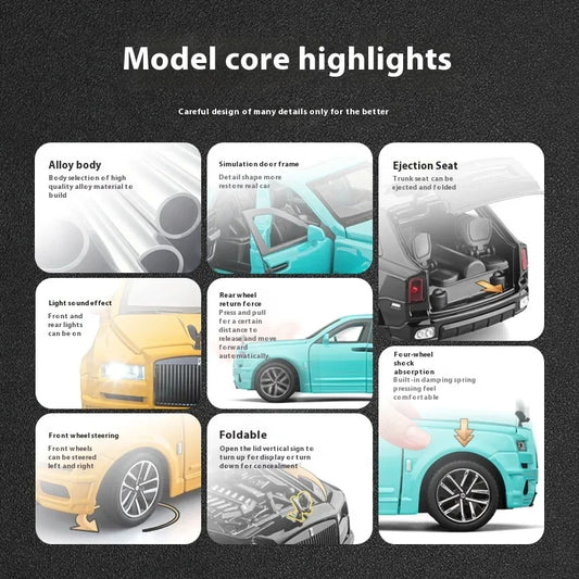 1 To 32 Rolls Royce Cullinan Diecast Metal Model Pull Back Toy Car - ToylandEU