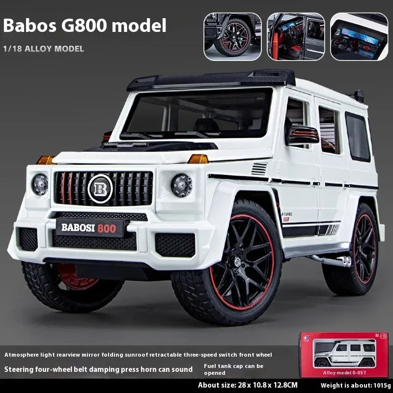 1 to 18 Scale Diecast Alloy Mercedes Benz G800 SUV Model Car - ToylandEU