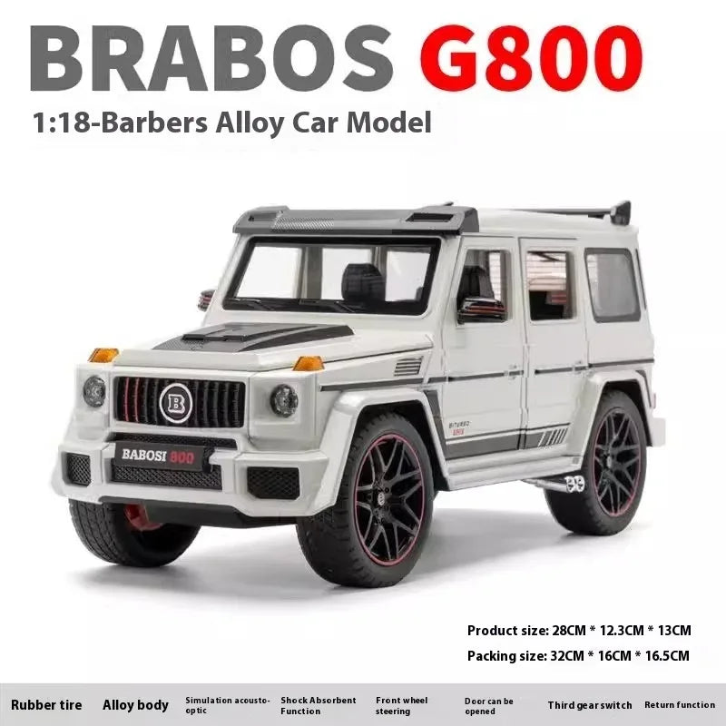 1 to 18 Scale Diecast Alloy Mercedes Benz G800 SUV Model Car - ToylandEU