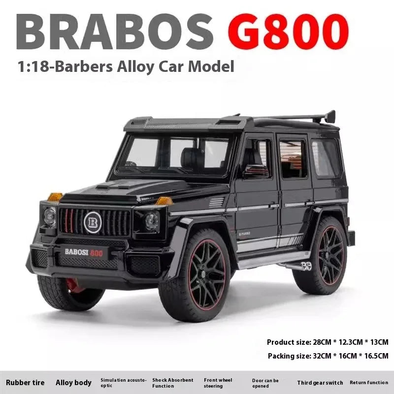 1 to 18 Scale Diecast Alloy Mercedes Benz G800 SUV Model Car - ToylandEU