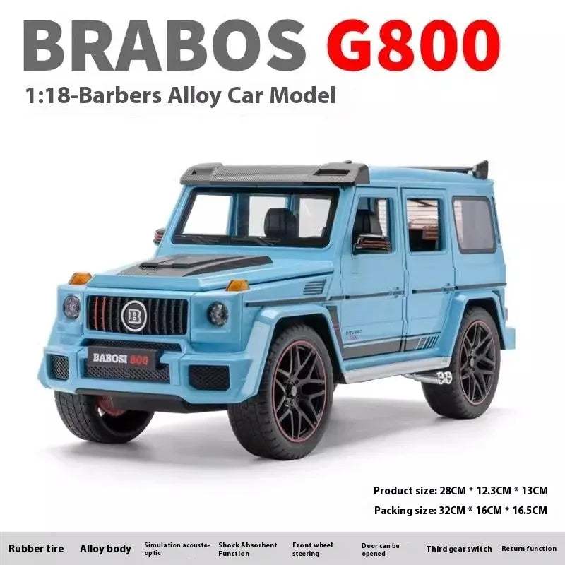 1 to 18 Scale Diecast Alloy Mercedes Benz G800 SUV Model Car - ToylandEU