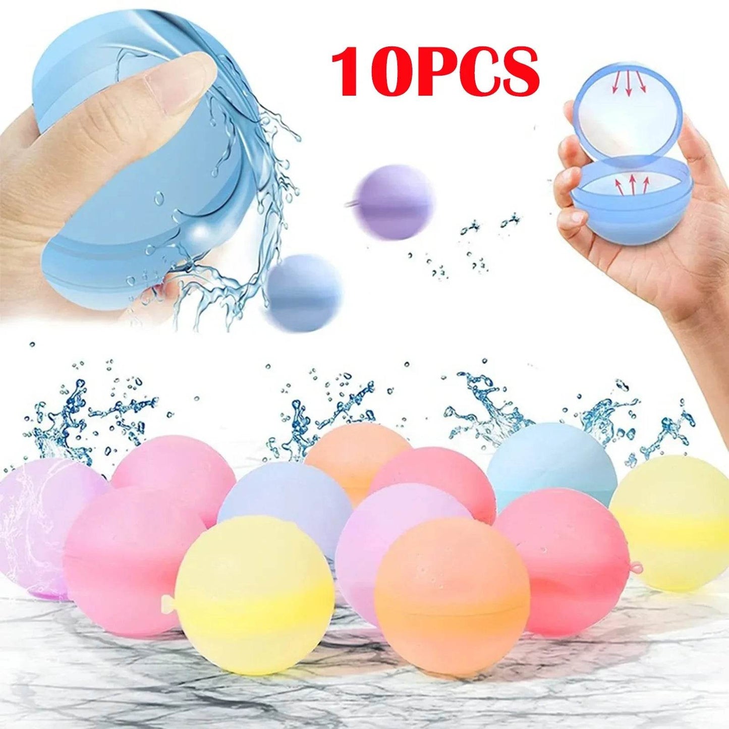 10-30 Pcs Reusable Water Balloons for Kids and Adults Outdoor Activities Kids Pool Beach Bath Toys Water Bomb for Summer Games - ToylandEU
