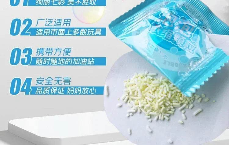 10-40pcs Bubble Machine Supplement Liquid Colorful Bubble Concentrated Granules 10pcs 750ml Bubble Gun Supplement Granules - ToylandEU