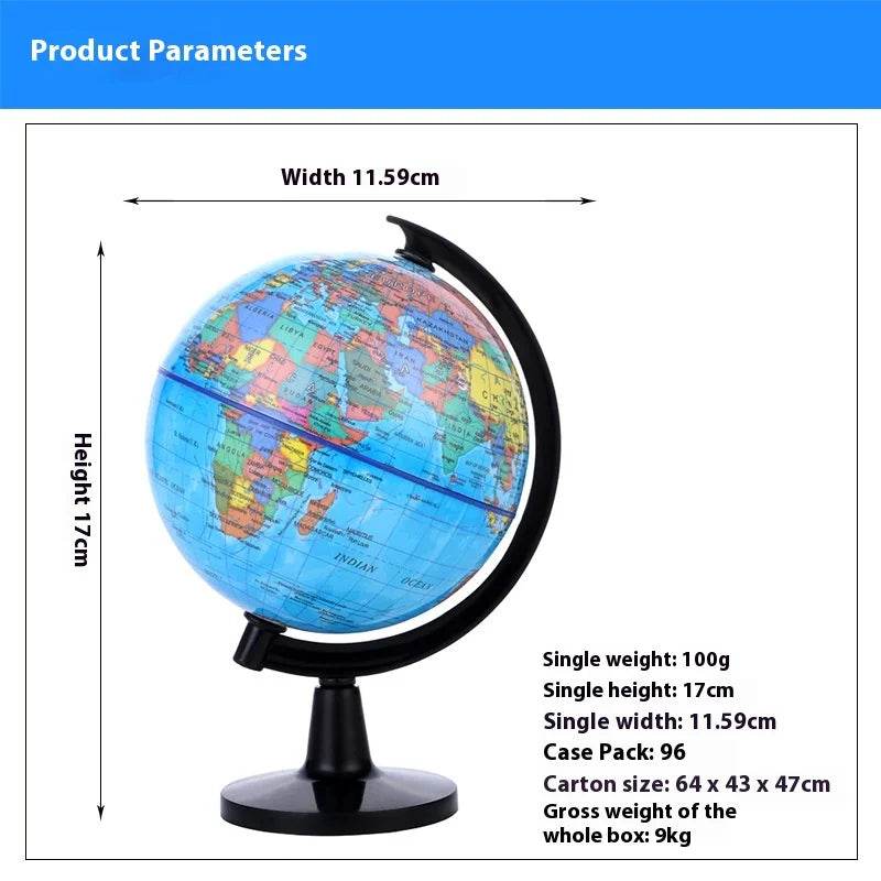 10.6cm Adults Children Discovery Learning World Map Globe - ToylandEU