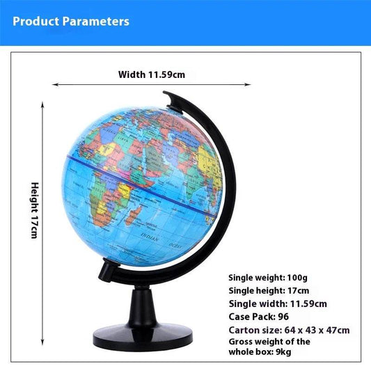 10.6cm Adults Children Discovery Learning World Map Globe - ToylandEU