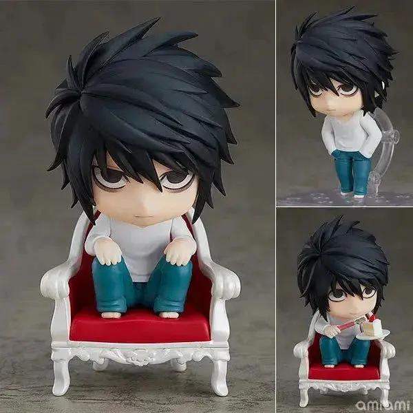 10 CM Death Note L and Yagami Light Anime Figurines, Kawaii Cute Chibi Action Figures PVC Toys Collection - ToylandEU