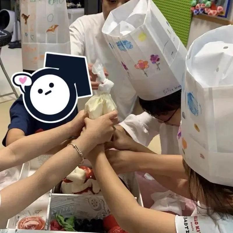  10 Piece Kids Kitchen Hats for Baking Handmade Children's Cooking Hats Non-Woven Caps for Boys and Girls -  ToylandEU™