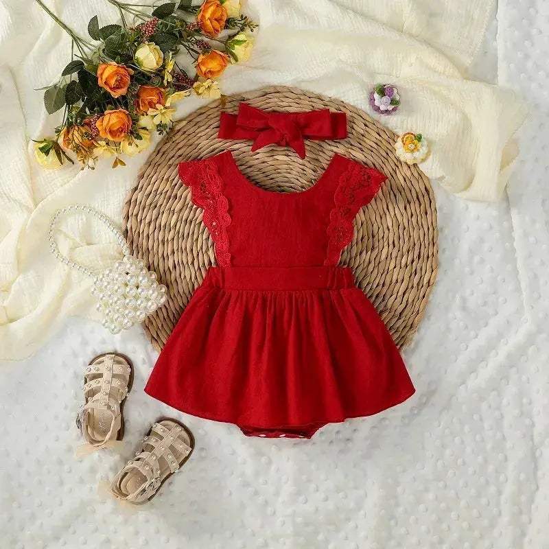  100 Percent Cotton Baby Girls Sleeveless Summer Dress -  ToylandEU™