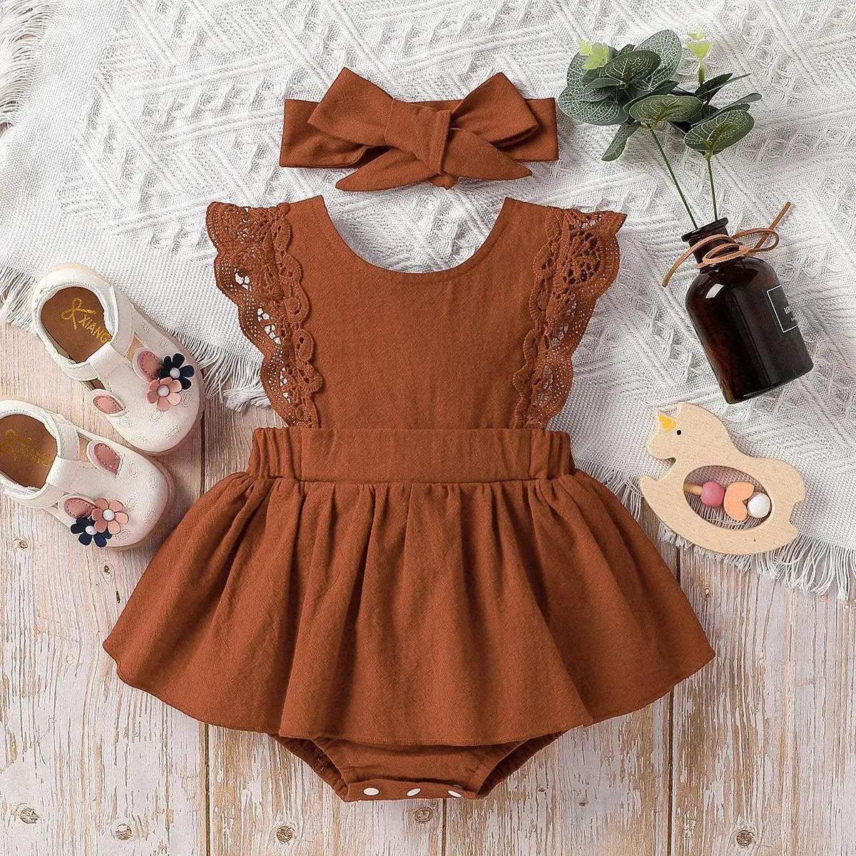  100 Percent Cotton Baby Girls Sleeveless Summer Dress -  ToylandEU™