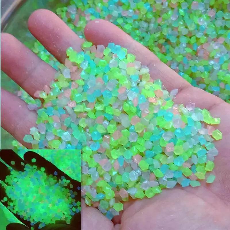  1000pcs Luminous Sand Glow In Dark Pebbles For Home Garden -  ToylandEU™