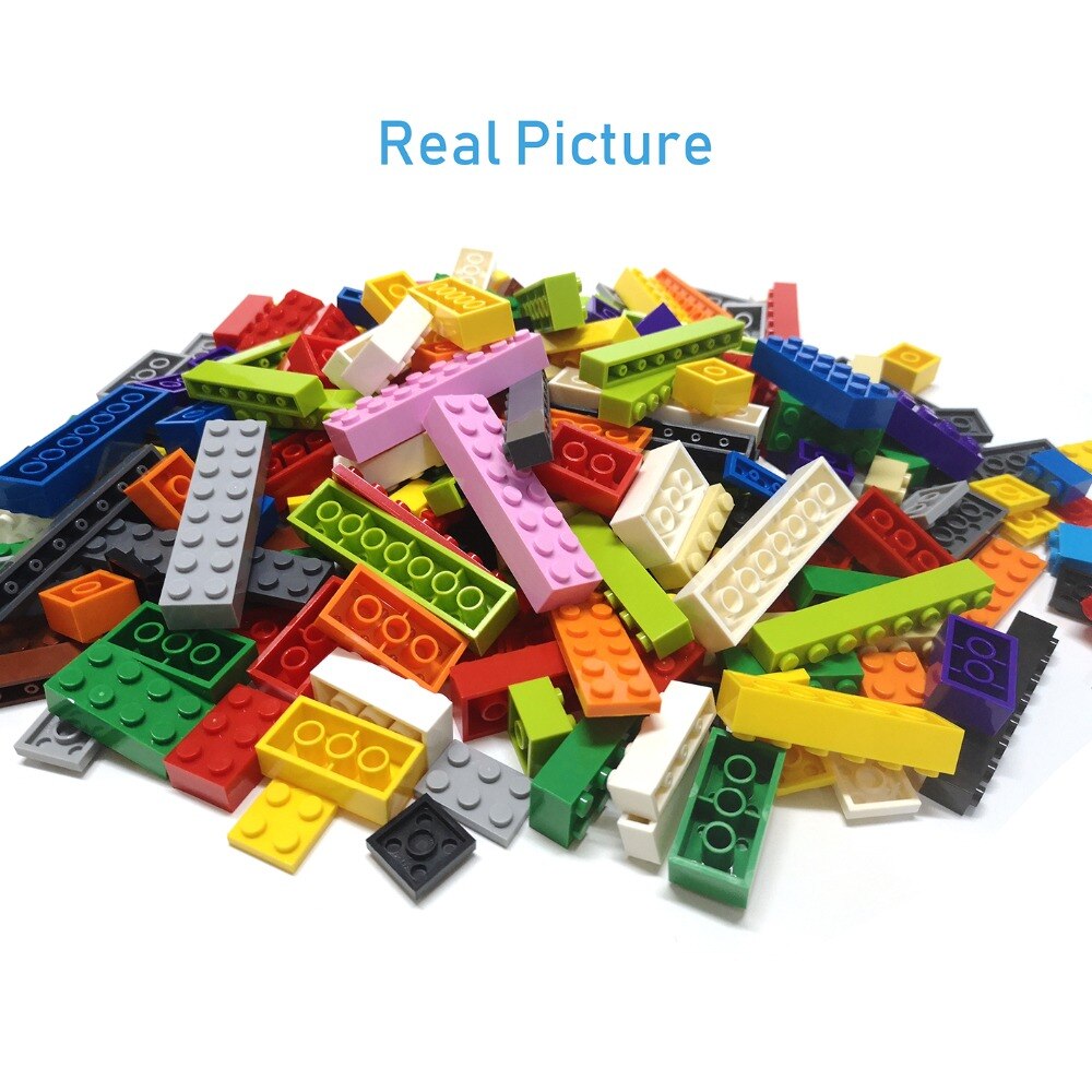 Educational DIY Building Blocks Set with 100 Thick Bricks 1x2 Dots
