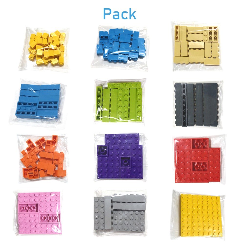 Educational DIY Building Blocks Set with 100 Thick Bricks 1x2 Dots - ToylandEU