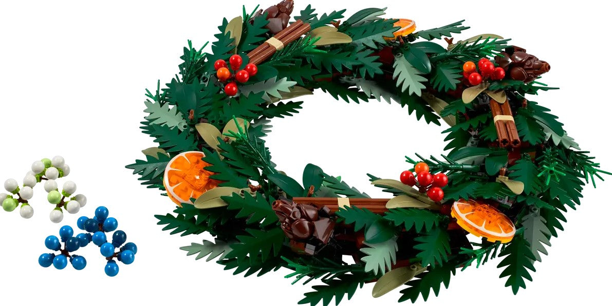 LEGO® Icons Wreath | 1194 Pieces | Adult Home Decor Building Set