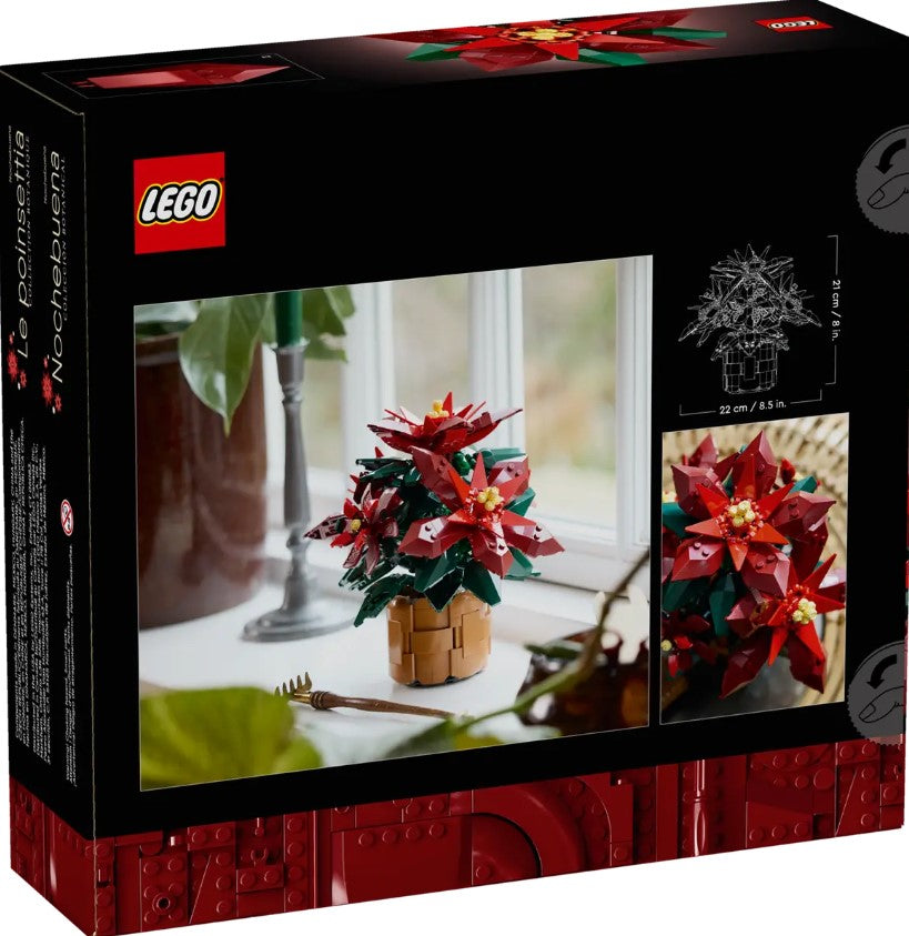 LEGO® Icons Poinsettia Building Set | 608 Pieces | Ages 18+