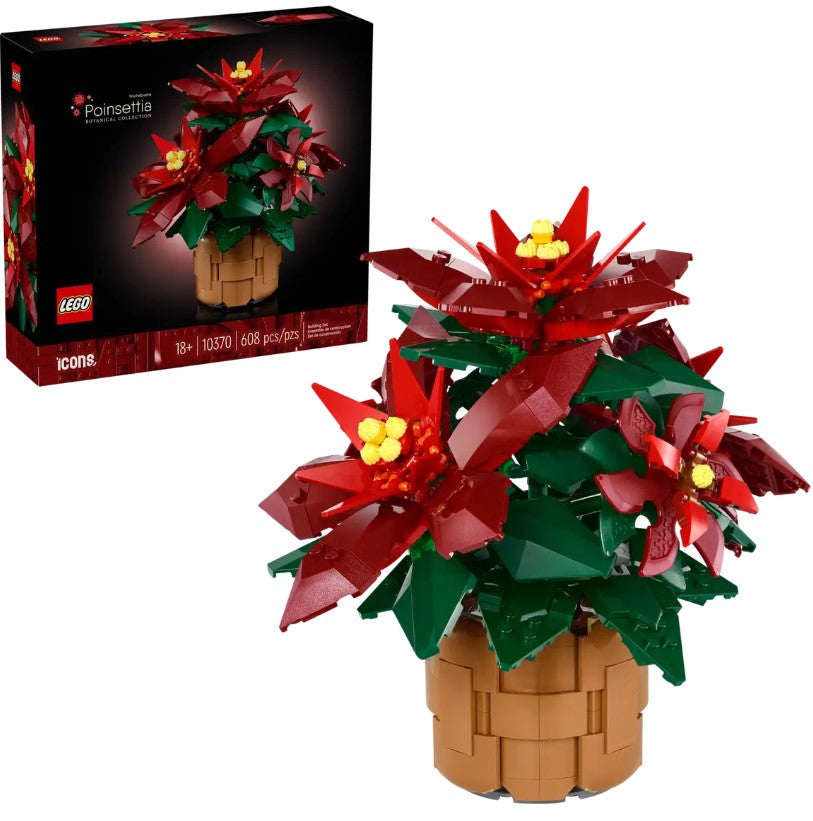 LEGO® Icons Poinsettia Building Set | 608 Pieces | Ages 18+