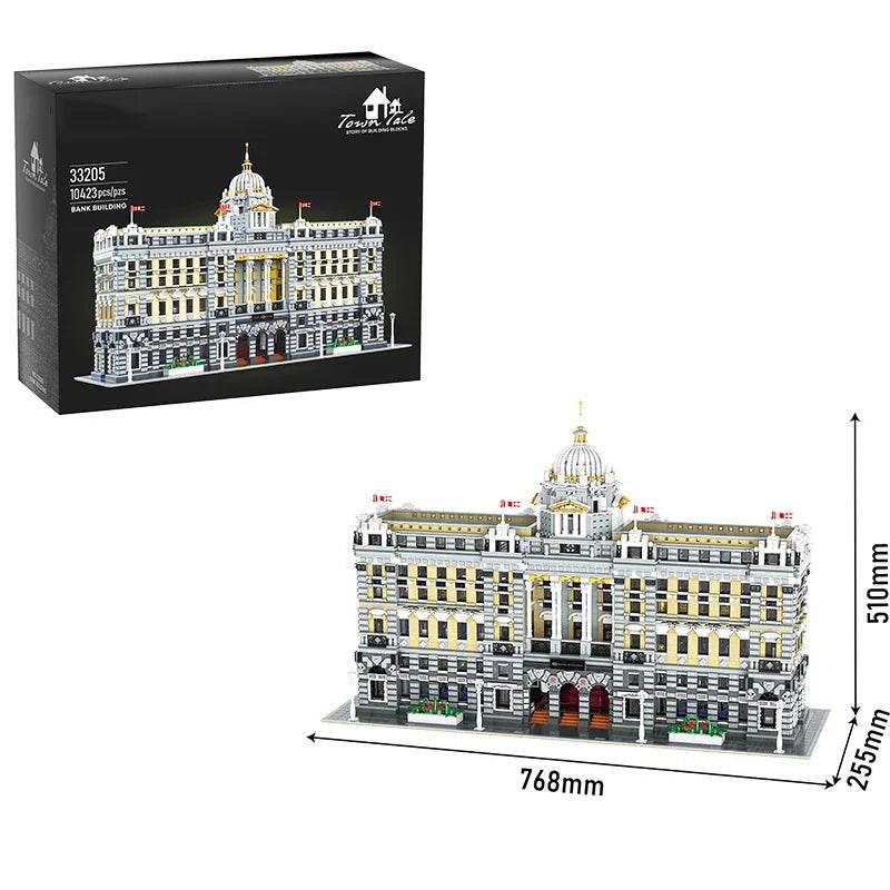 10423PCS Classical Bank Building Blocks MOC Model for Kids - ToylandEU