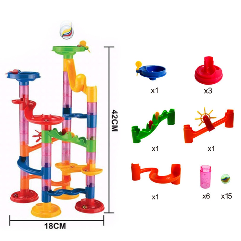 Marble Maze Tracks Educational Toys Set with 105 Pieces for Preschoolers and Babies - ToylandEU