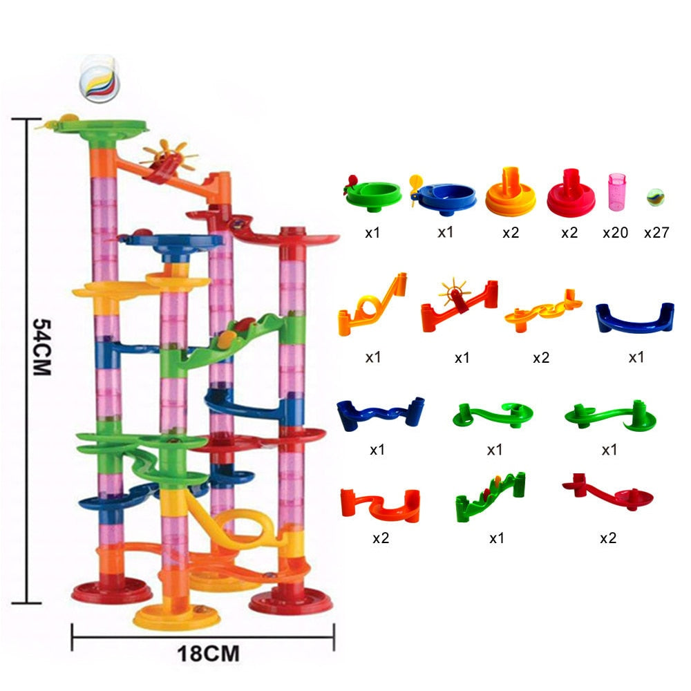 Marble Maze Tracks Educational Toys Set with 105 Pieces for Preschoolers and Babies - ToylandEU