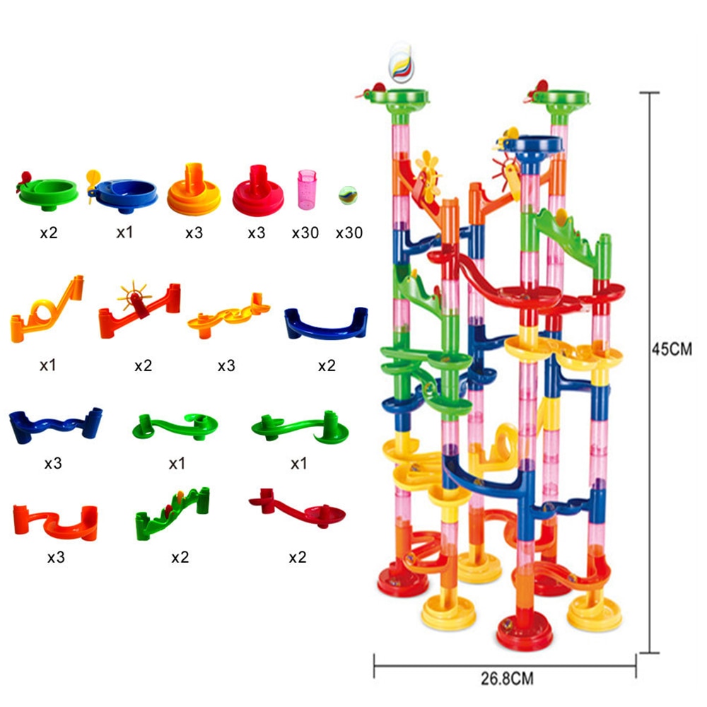 Marble Maze Tracks Educational Toys Set with 105 Pieces for Preschoolers and Babies - ToylandEU