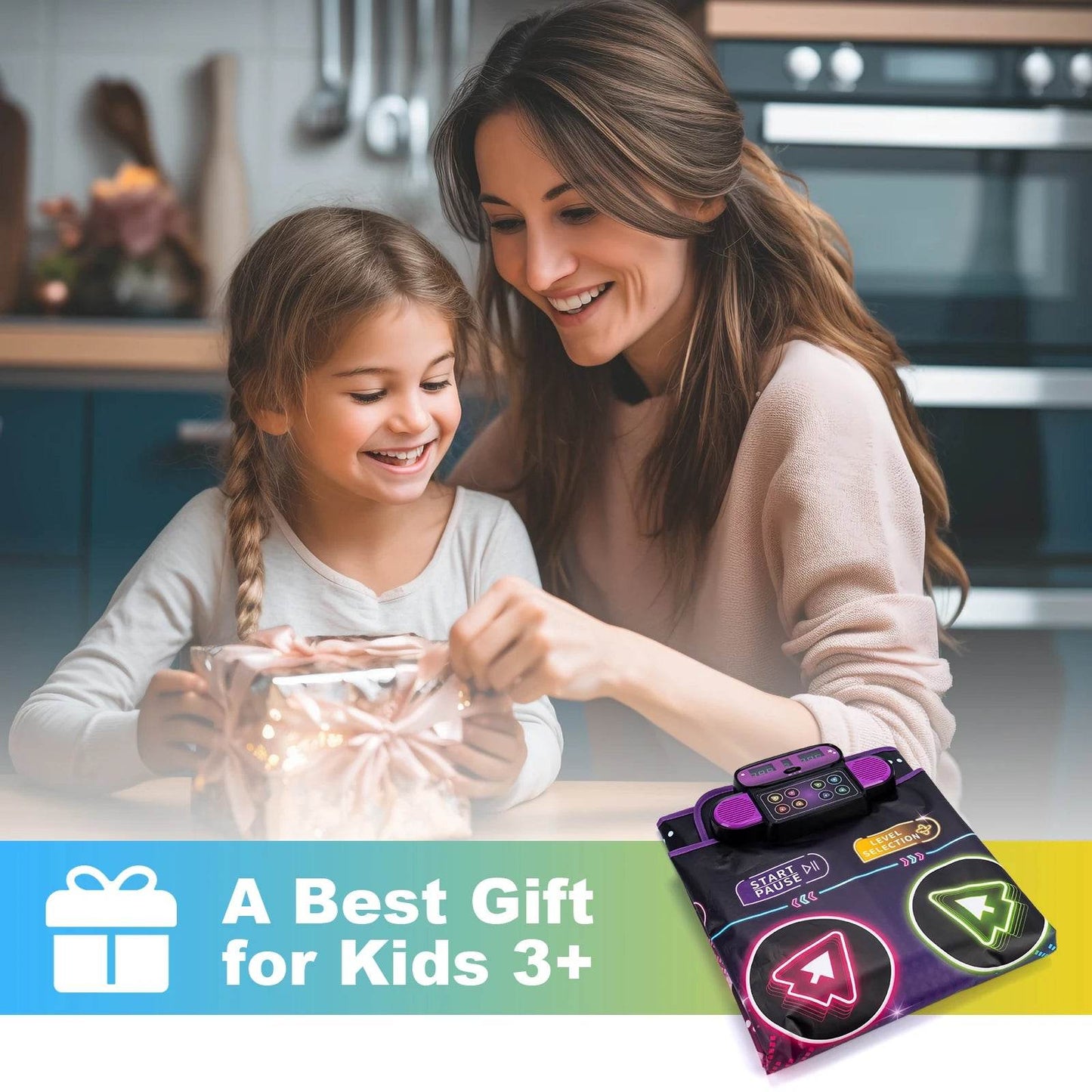 106x80CM Kids Electronic Dance Mat Double Players Mode with 9 Levels Educational Music Blanket for Children - ToylandEU