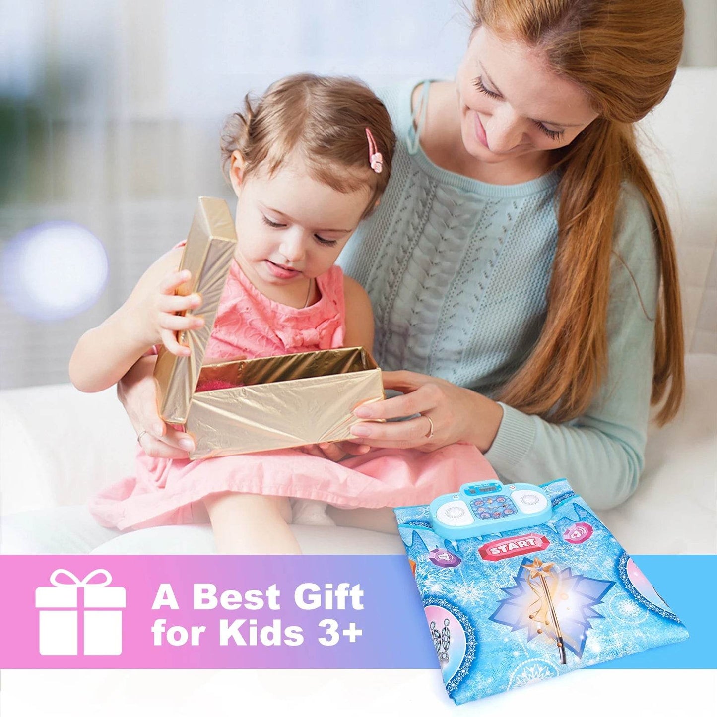 106x80CM Kids Electronic Dance Mat Double Players Mode with 9 Levels Educational Music Blanket for Children - ToylandEU