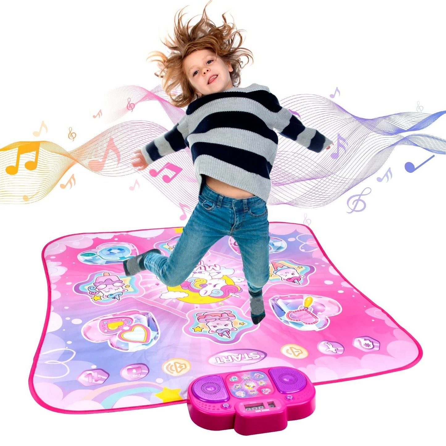 106x80CM Kids Electronic Dance Mat Double Players Mode with 9 Levels Educational Music Blanket for Children - ToylandEU