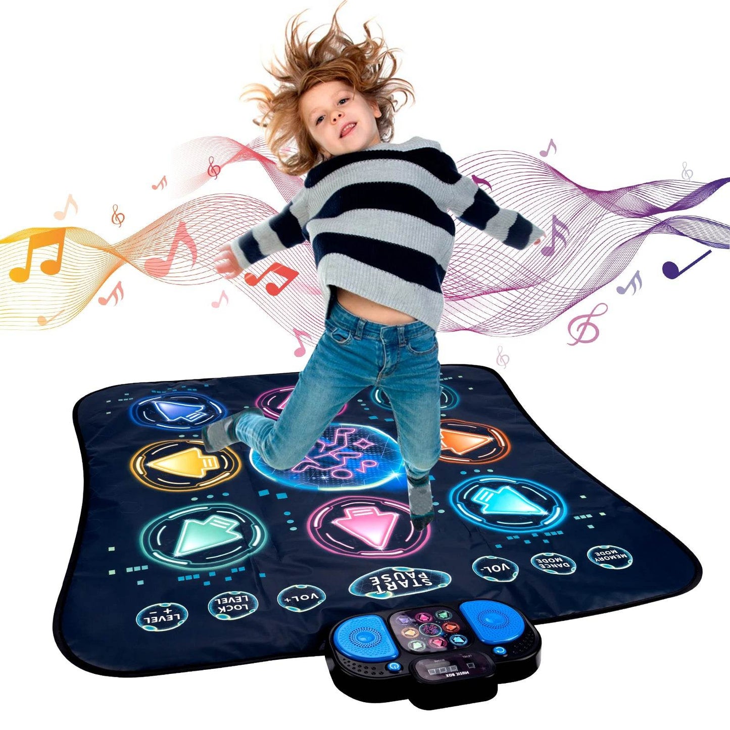 106x80CM Kids Electronic Dance Mat Double Players Mode with 9 Levels Educational Music Blanket for Children - ToylandEU