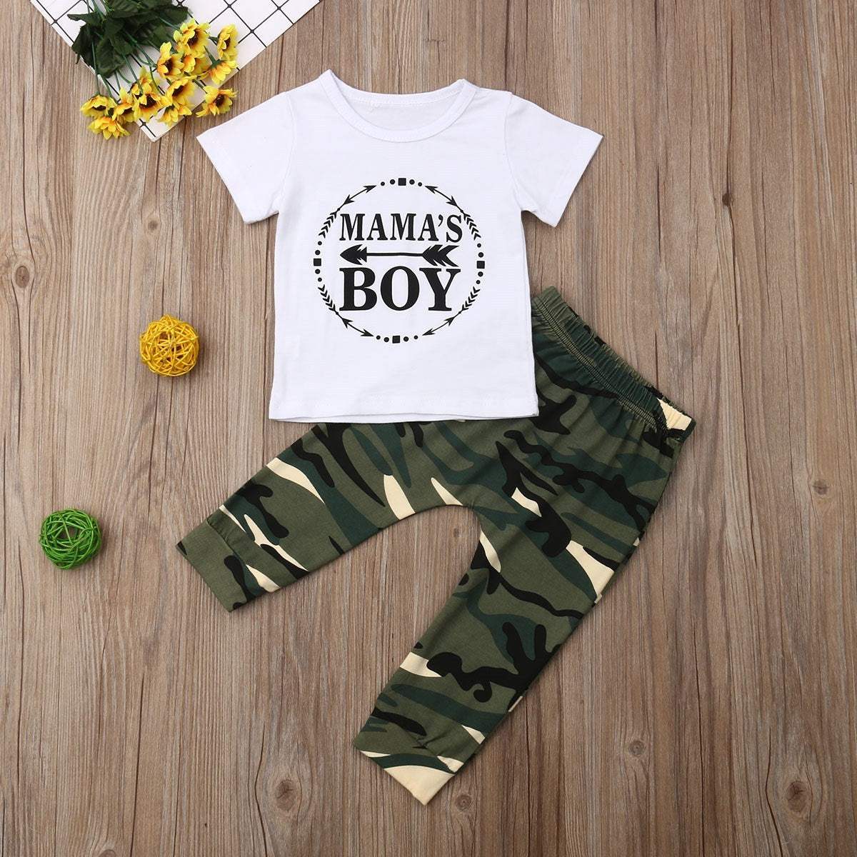 Boys' Summer Cotton T-Shirt And Pants Set | Ages 1-3