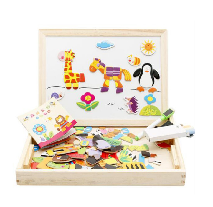 Kids Magnetic Drawing and Puzzle Board Set - Educational Wooden Learning Toy Toyland EU Toyland EU