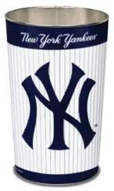 New York Yankees Wastebasket 15 Inch Pinstripes Design - Periodic Restock