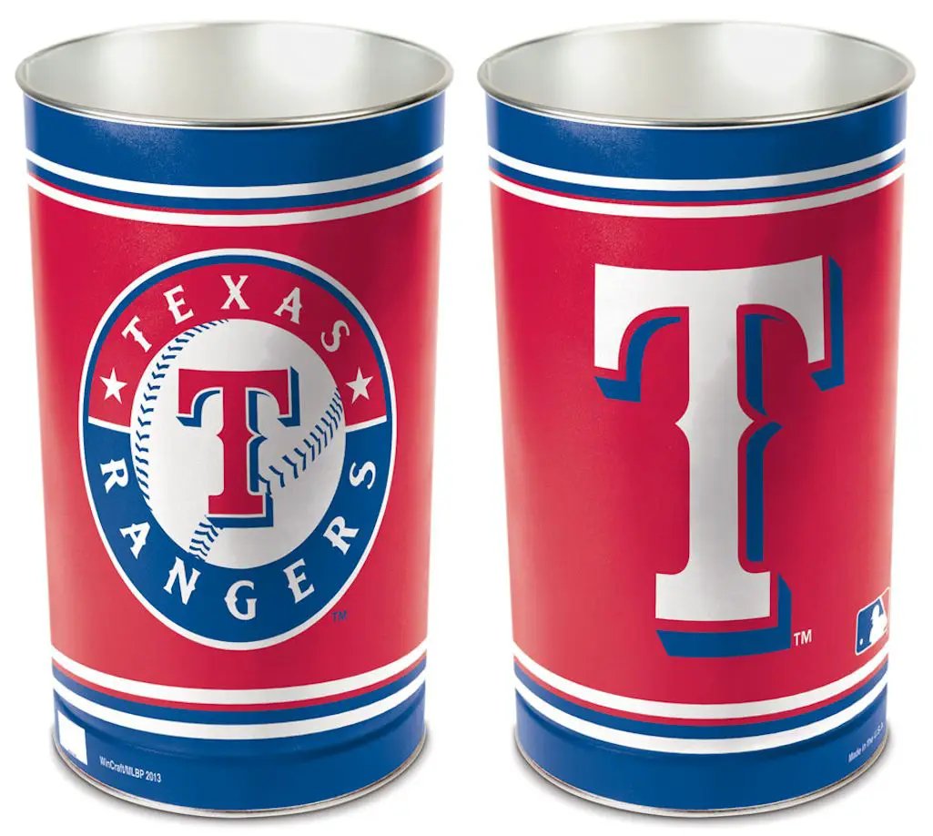 Texas Rangers Wastebasket 15 Inch - Periodic Restock