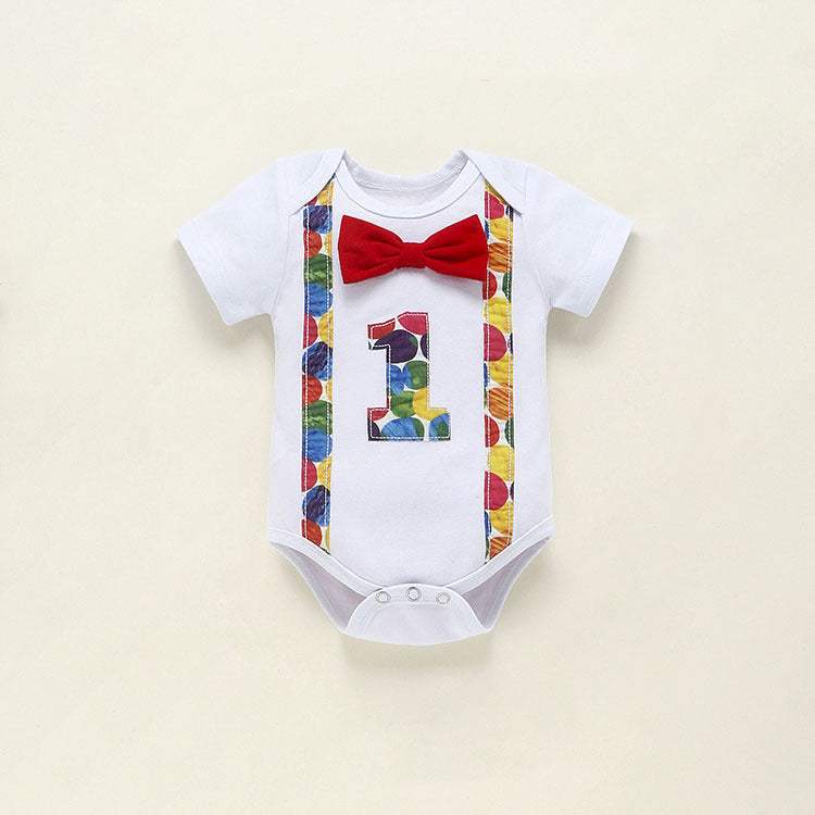 Baby Summer Birthday Romper With Shorts | Soft-Treated Fabric