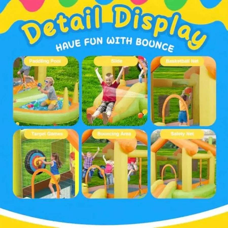 10Ft Inflatable Bounce House With Slide For Indoor Outdoor Fun - ToylandEU