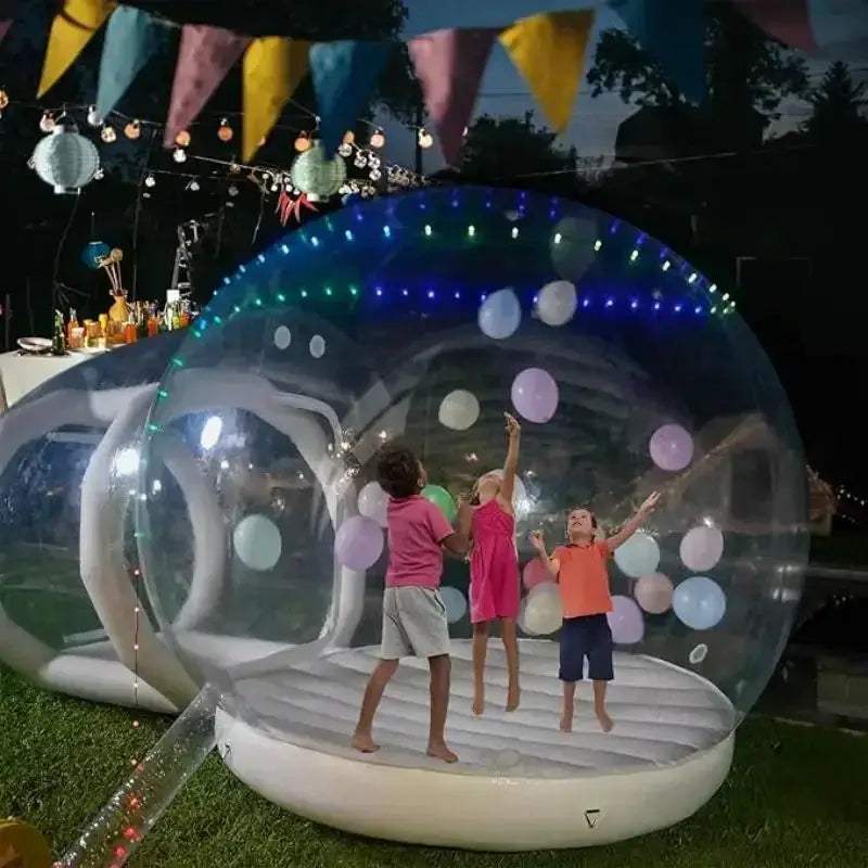 10Ft Inflatable Bubble Bounce House With Blower For Outdoor Camping - ToylandEU