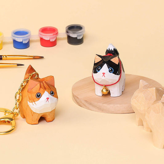 Cat Painting Kit | Hand Carved Stencil Set | All Skill Levels | Cat Lover Gift