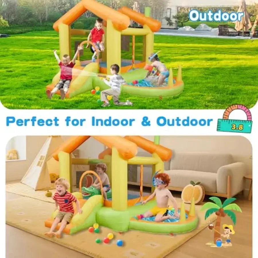  10ft Inflatable Bounce House With Slide Durable Seams -  ToylandEU™