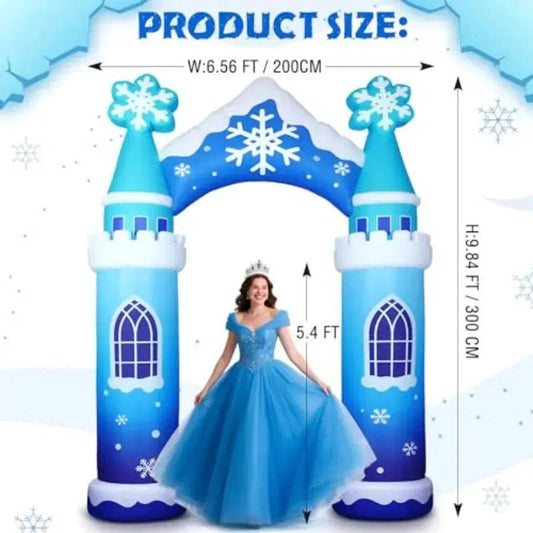  10ft Winter Snow Castle Inflatable Arch With LED Lights -  ToylandEU™