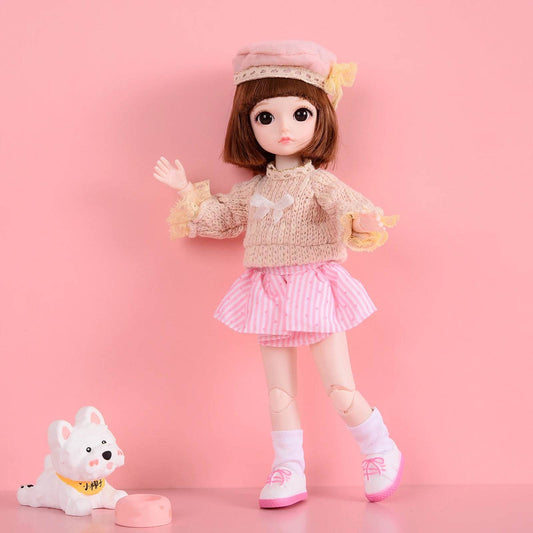 11.61 In BJD Dolls 13 Movable Joints Pink Princess Outfit - ToylandEU