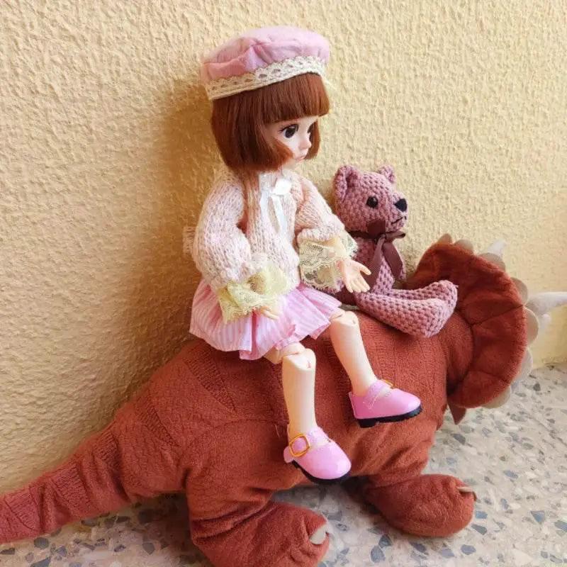  11.61 In BJD Dolls With 3D Eyes Pink Princess Outfit -  ToylandEU™