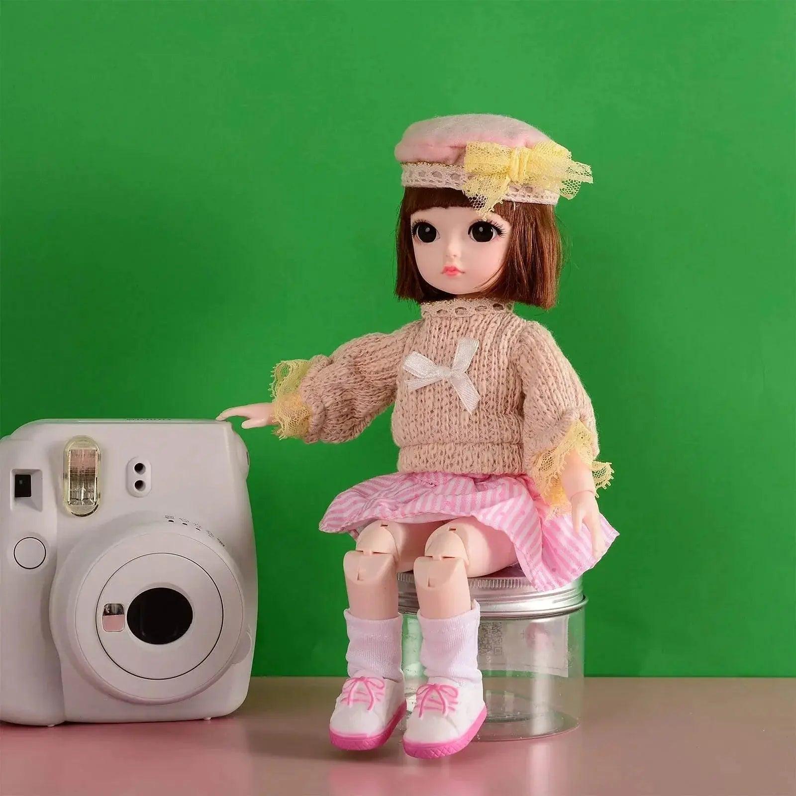  11.61 In BJD Dolls With 3D Eyes Pink Princess Outfit -  ToylandEU™