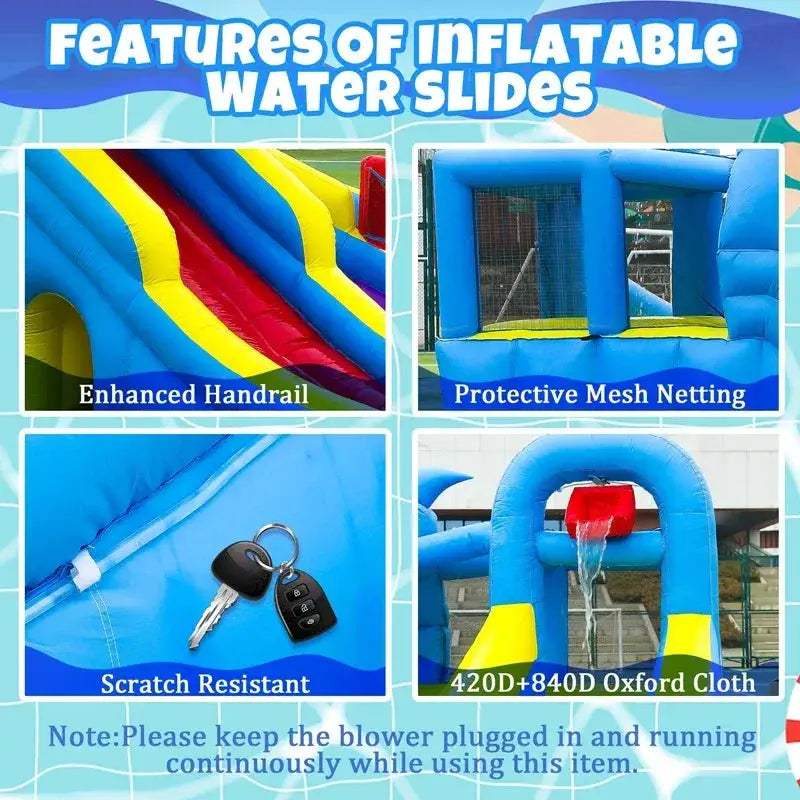 11-In-1 XL Inflatable Water Slide For Backyard Fun - ToylandEU