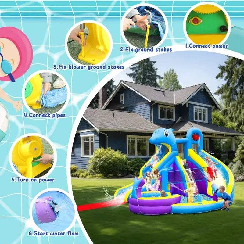 11-In-1 XL Inflatable Water Slide For Backyard Fun - ToylandEU