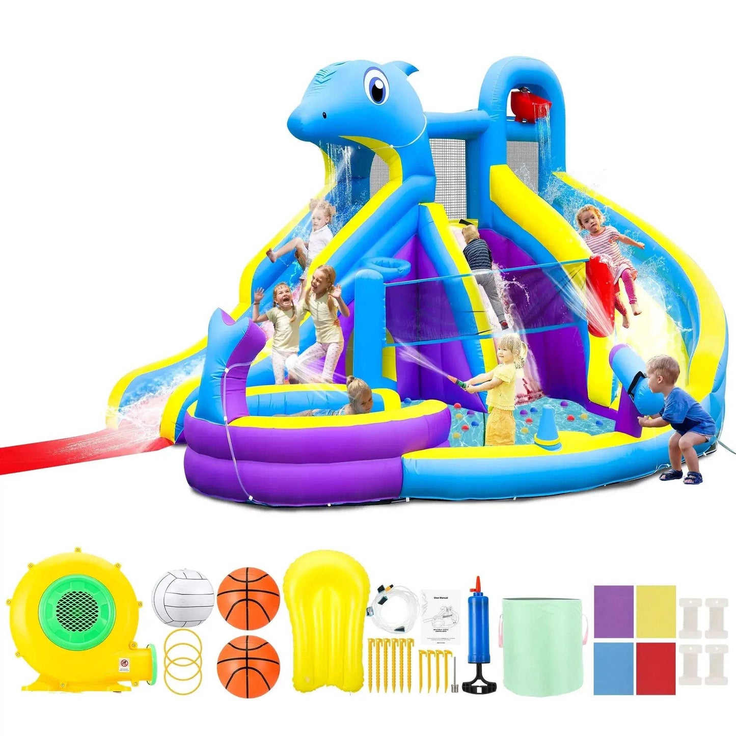 11-In-1 XL Inflatable Water Slide For Backyard Fun - ToylandEU