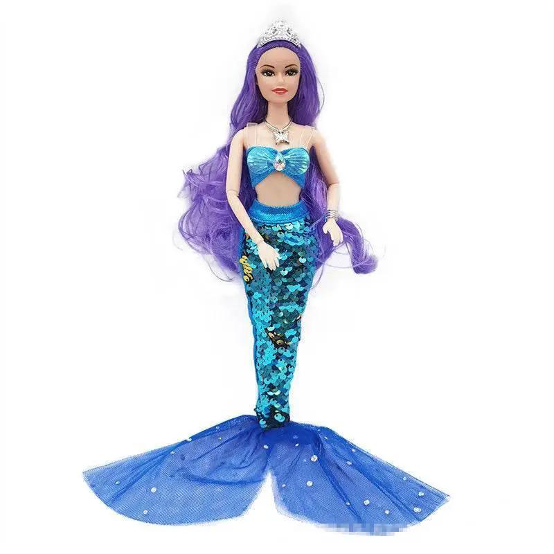  11 Inch Mermaid Doll Full Set with Sequin Skirt for Girls -  ToylandEU™