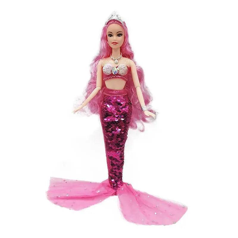  11 Inch Mermaid Doll Full Set with Sequin Skirt for Girls -  ToylandEU™