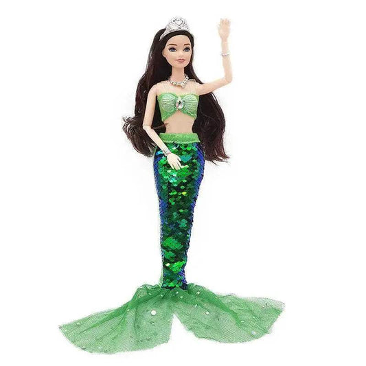  11 Inch Mermaid Doll Full Set with Sequin Skirt for Girls -  ToylandEU™