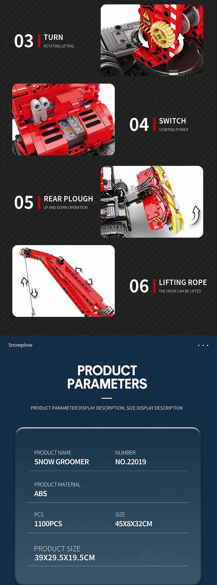 1100PCS Remote Control Snow Vehicle Building Blocks Toys - ToylandEU