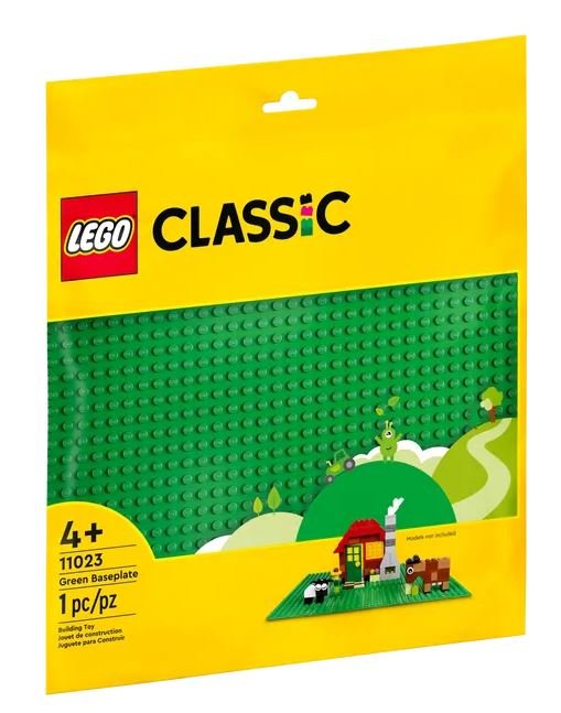 LEGO® Green Baseplate | 32x32 Studs | 9.5 Inch Square | Ages 4+