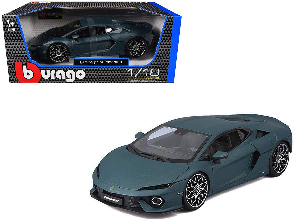Lamborghini Temerario Matt Blue Metallic | 1/18 Diecast Model Car | Bburago | Collector Quality